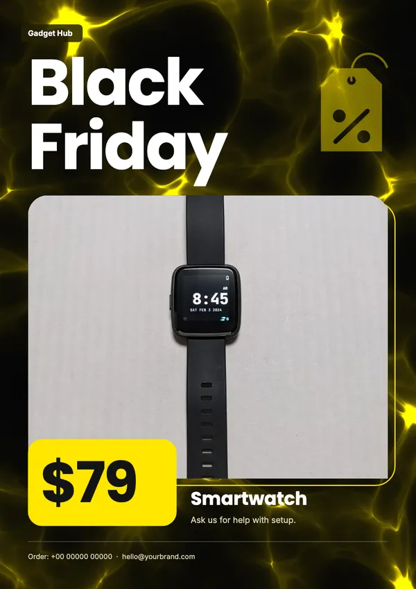 Page 6 of the Black Friday electronics & gadgets flyer template: flyer