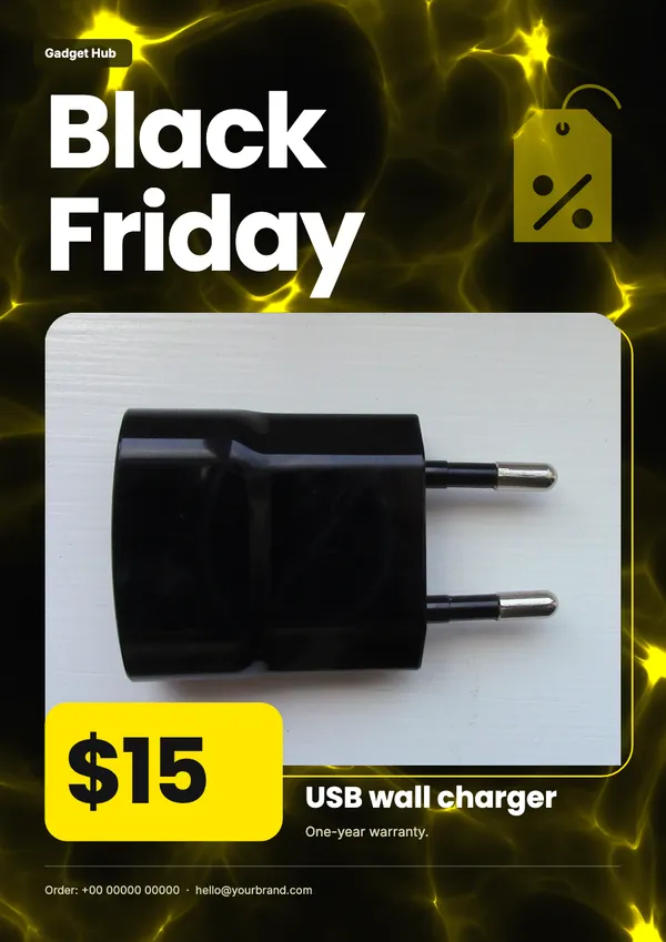 Page 7 of the Black Friday electronics & gadgets flyer template: flyer