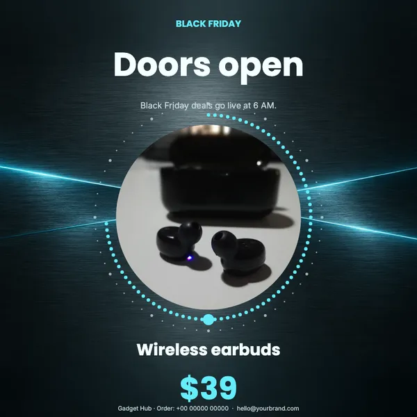 Page 2 of the Doors Open electronics & gadgets flyer template: flyer