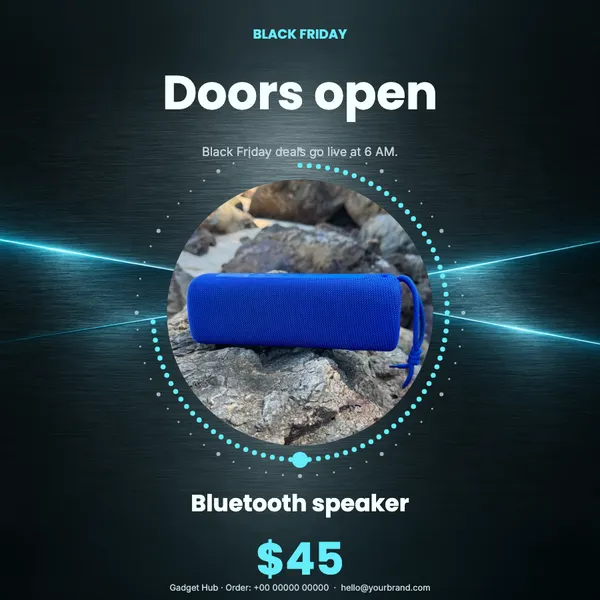 Page 3 of the Doors Open electronics & gadgets flyer template: flyer