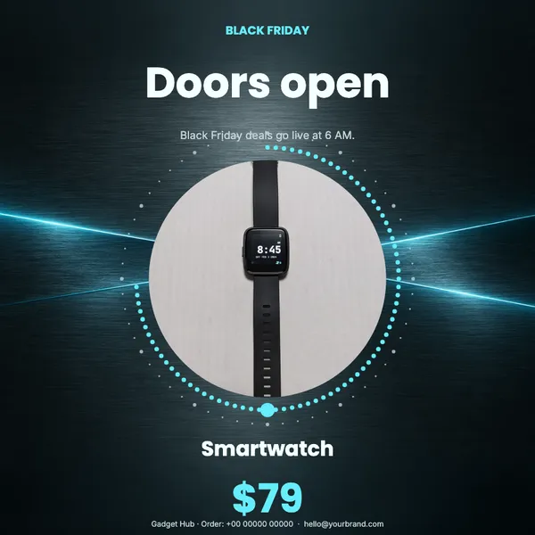 Page 4 of the Doors Open electronics & gadgets flyer template: flyer