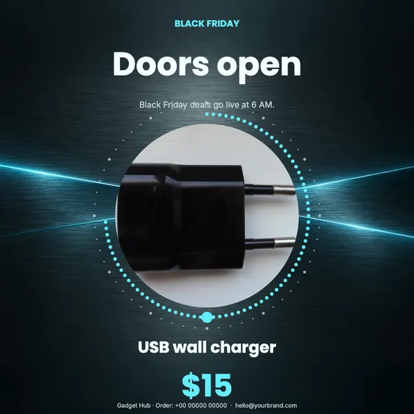 Page 5 of the Doors Open electronics & gadgets flyer template: flyer