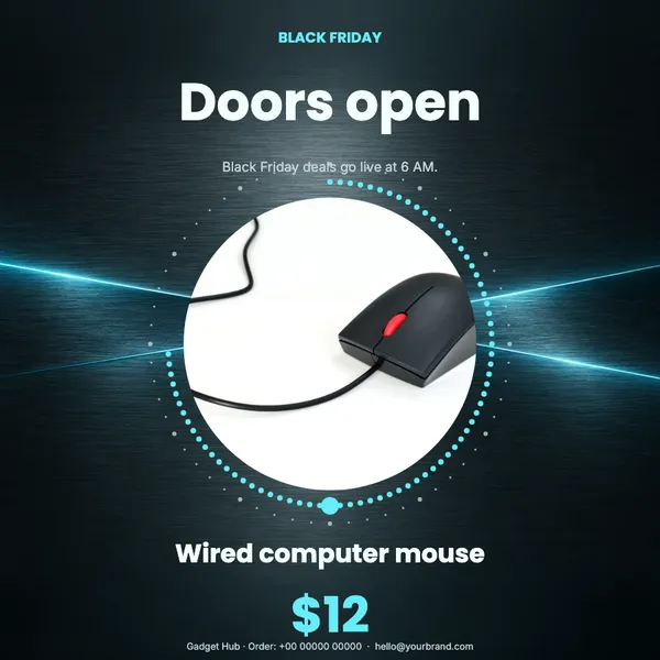 Page 6 of the Doors Open electronics & gadgets flyer template: flyer
