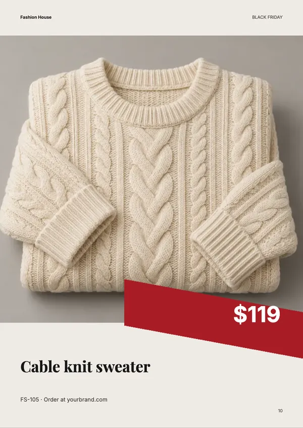 Page 10 of the Friday Issue fashion & accessories catalogue template: deal price