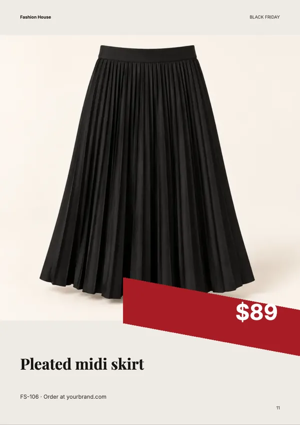 Page 11 of the Friday Issue fashion & accessories catalogue template: deal price