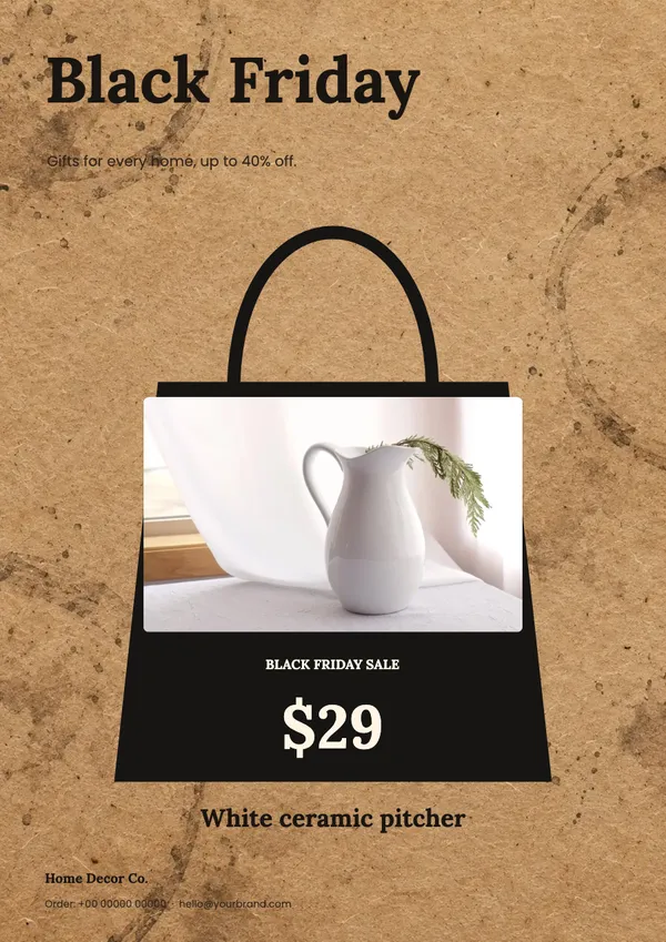 Page 4 of the Bag It home decor flyer template: flyer