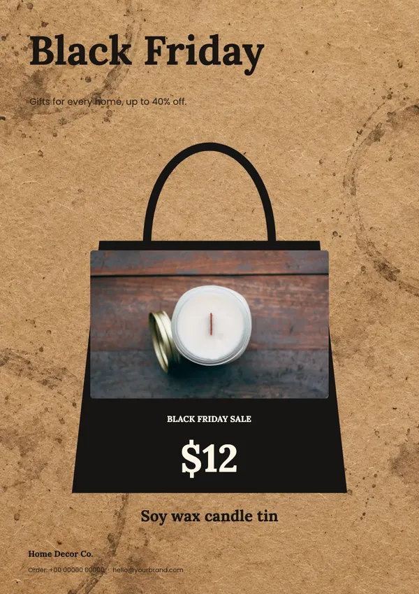 Page 5 of the Bag It home decor flyer template: flyer