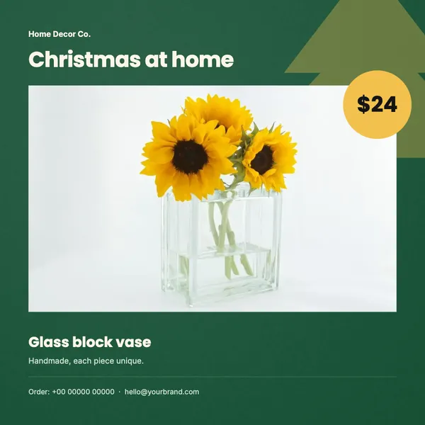 Page 2 of the Christmas Glow home decor flyer template: flyer