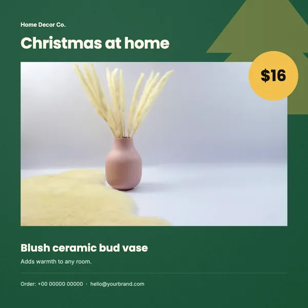 Page 3 of the Christmas Glow home decor flyer template: flyer