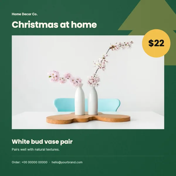Page 4 of the Christmas Glow home decor flyer template: flyer