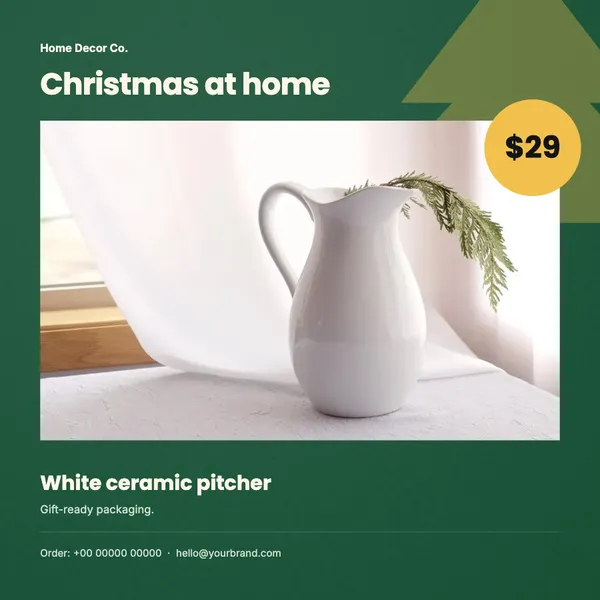 Page 5 of the Christmas Glow home decor flyer template: flyer