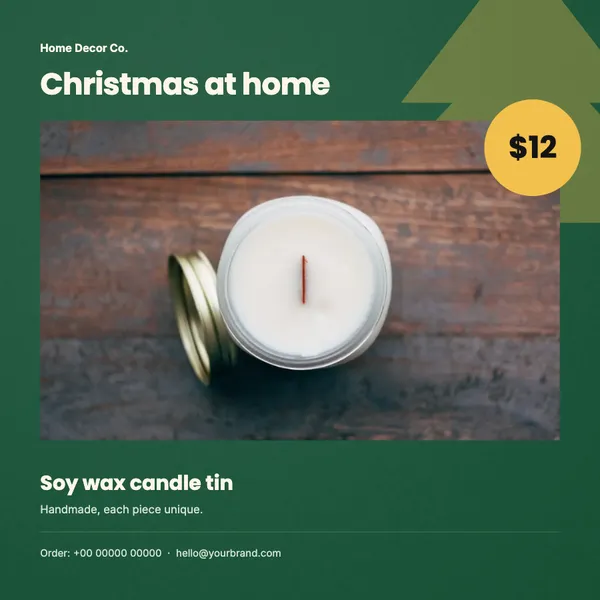 Page 6 of the Christmas Glow home decor flyer template: flyer