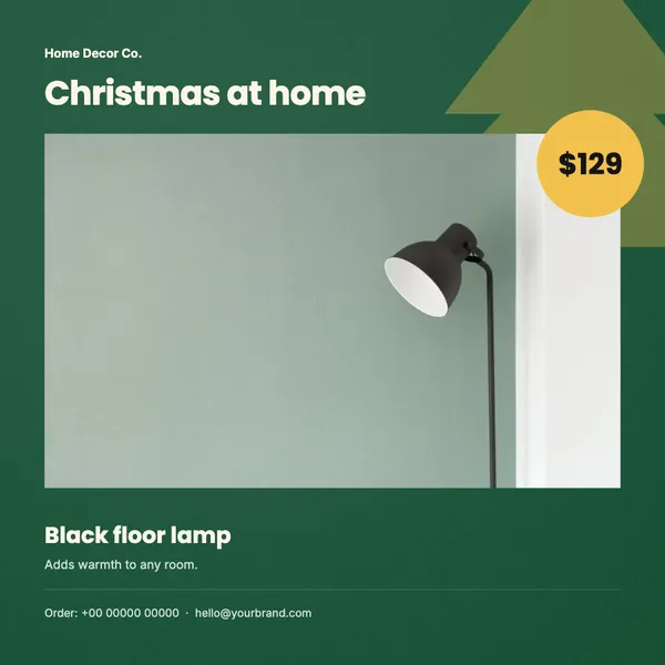 Page 7 of the Christmas Glow home decor flyer template: flyer