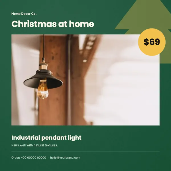 Page 8 of the Christmas Glow home decor flyer template: flyer