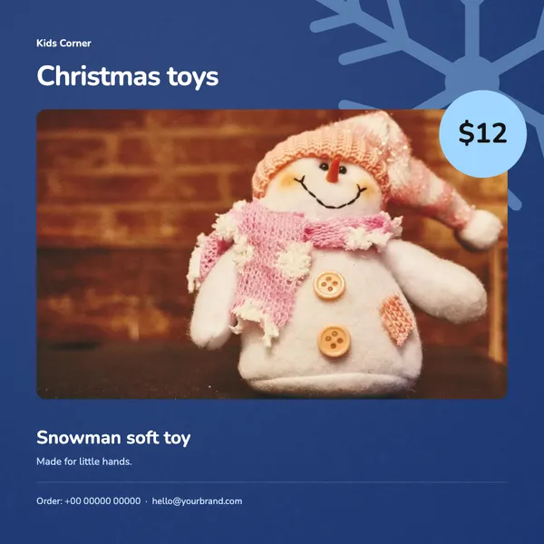 Page 1 of the Snow Day toys & baby flyer template: flyer