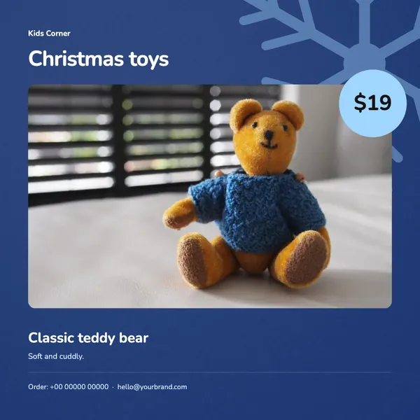 Page 2 of the Snow Day toys & baby flyer template: flyer