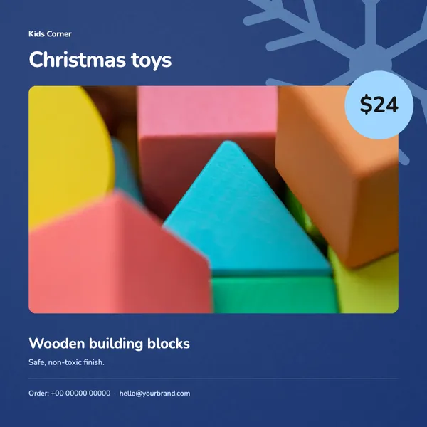 Page 3 of the Snow Day toys & baby flyer template: flyer