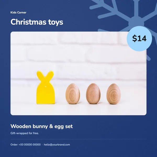 Page 4 of the Snow Day toys & baby flyer template: flyer
