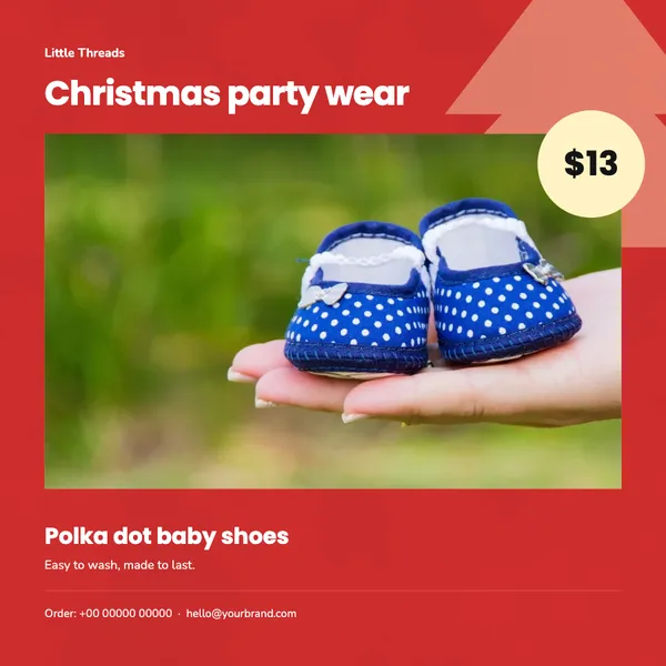 Page 4 of the Christmas Party kids’ wear flyer template: flyer