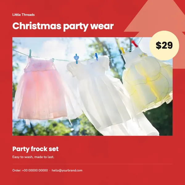 Page 8 of the Christmas Party kids’ wear flyer template: flyer
