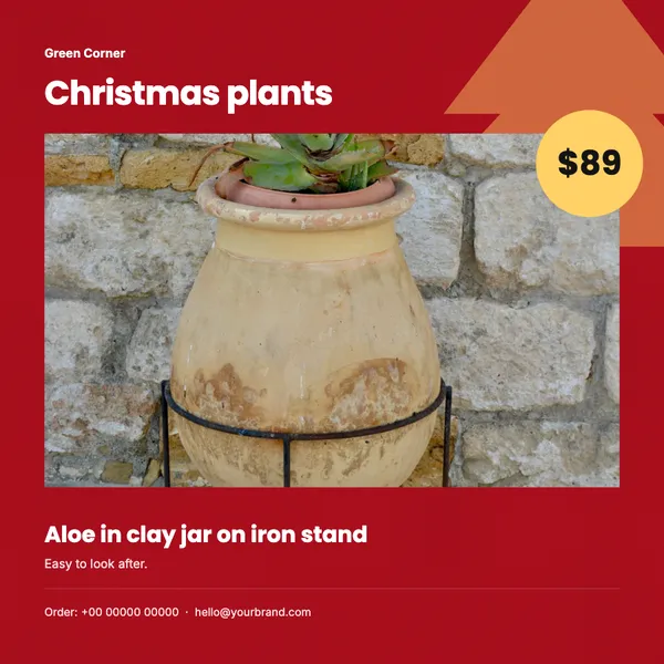 Page 4 of the Christmas Greens plants & garden flyer template: flyer