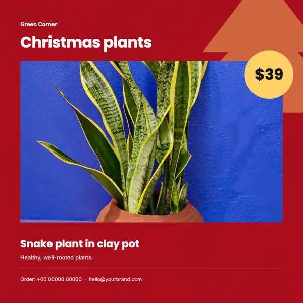 Page 5 of the Christmas Greens plants & garden flyer template: flyer
